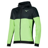 Hoody Jacket Kapüşonlu Erkek Sweatshirt Siyah / Yeşil - Thumbnail