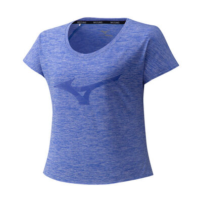 Mizuno Core Rb Graphic Tee Kadın T-Shirt Mavi. 2