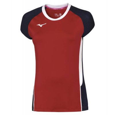 Premium High-Kyu Tee Kadın T-shirt Kırmızı/Lacivert
