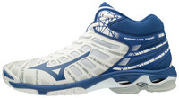 Wave Voltage MID Unisex Voleybol Ayakkabısı Beyaz / Mavi - Thumbnail