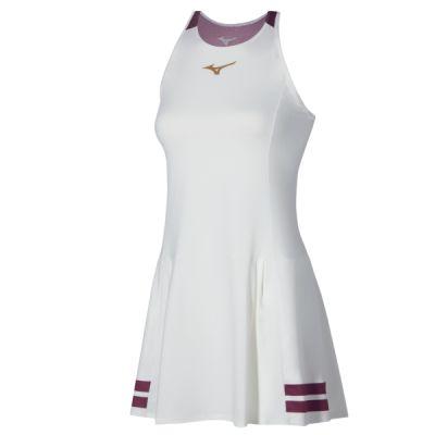 Printed Dress Kadın Tenis Elbisesi Beyaz