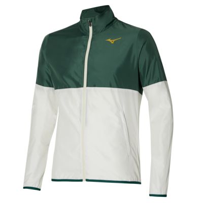 Printed Jacket Erkek Yağmurluk Yeşil/Beyaz