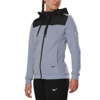 Sweat Jacket Kadın Kapüşonlu Sweatshirt Gri/Siyah - Thumbnail