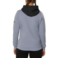 Sweat Jacket Kadın Kapüşonlu Sweatshirt Gri/Siyah - Thumbnail