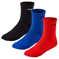 Mizuno Training 3P Unisex Çorap Siyah / Mavi / Kırmızı. 1